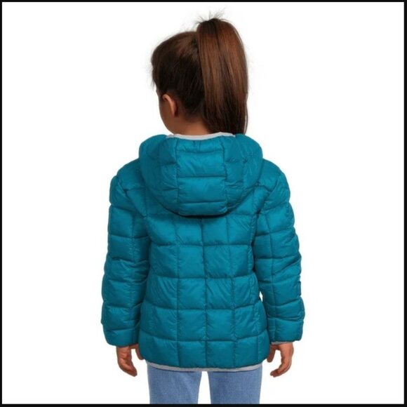 Reebok 12M Teal Blue Puffer Jacket Zipper 12 months NEW Easter Basket Gift NWT B - Picture 9 of 16